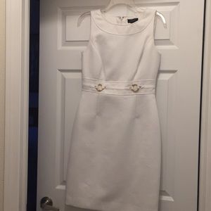 White Tahari Shift Dress